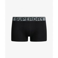 Bokserki z bawełny organicznej Superdry (x3). Czarne bokserki Superdry, l, bez wzorów, z bawełny. Za 176.25 zł.