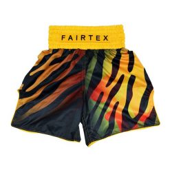 Spodenki bokserskie Fairtex Boxing BT2002 "Tiger". Żółte szorty FAIRTEX, xl, bez wzorów, sportowe. Za 279.99 zł.