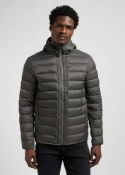 MESKA KURTKA LEE PUFFER JACKET STATIC GRAY 112371658. Szare kurtki Lee, na zimę, m, bez wzorów, bez kaptura. Za 359.99 zł.