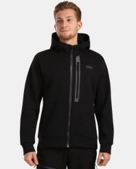 Bawełniana bluza z kapturem do aktywnego stylu Kilpi OKAMPOS-M. Czarne bluzy z kapturem Kilpi, m, bez wzorów, z bawełny, z kapturem. Za 396.23 zł.