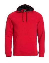 Clique Classic Hoody – czerwona bluza z kapturem z bawełnianej mieszanki. Czerwone bluzy z kapturem CLIQUE, m, bez wzorów, z bawełny, z kapturem. Za 307.05 zł.