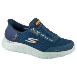 Buty do biegania męskie, Slip-Ins: Go Walk Flex - Waterproof. Niebieskie buty do biegania Skechers, bez wzorów, bez zapięcia, do biegania. Za 449.99 zł.