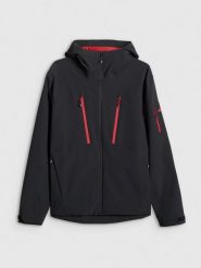 4F Kurtka przejściowa membrana 8000 męska - czarna 3XL. Czarne kurtki 4F, l, bez wzorów, z materiału, bez kaptura. Za 499.99 zł.