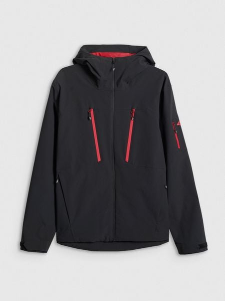 4F Kurtka przejściowa membrana 8000 męska - czarna L. Czarne kurtki 4F, l, bez wzorów, z materiału, bez kaptura. Za 499.99 zł.