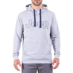 Bluza w kolorze jasnoszarym. Bluzy z kapturem marki Jeep. W wyprzedaży za 112.95 zł.