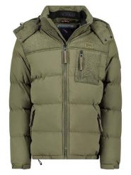 Geographical Norway Kurtka pikowana "Dupalo" w kolorze khaki rozmiar: S. Brązowe kurtki Geographical Norway, s, z aplikacjami, bez kaptura. Za 199.03 zł.