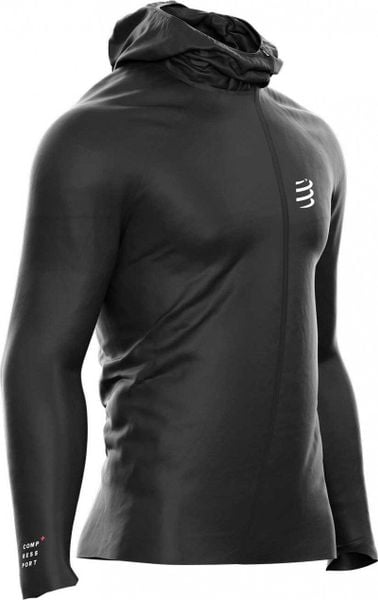 Kurtka do biegania męska Compressport Hurricane Waterproof 10/10 Jacket. Czarne kurtki Compressport, m, bez wzorów, z materiału, z kapturem. Za 811.55 zł.