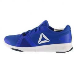 Buty do chodzenia męskie Reebok Flexile. Niebieskie buty sportowe casual Reebok, bez wzorów, z gumy, bez zapięcia. Za 304.00 zł.