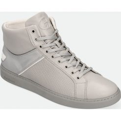 Sneakersy męskie skórzane BALDININI. Białe buty sportowe casual Baldinini, bez wzorów, ze skóry, bez zapięcia. W wyprzedaży za 703.45 zł.