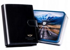 Portfel męski PETERSON PTN 22310L-VT czarny. Czarne portfele Peterson, bez wzorów. Za 104.00 zł.
