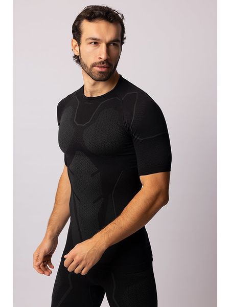 Spaio Koszulka termiczna "Adrenaline" w kolorze czarno-szarym rozmiar: XXL. Czarne t-shirty sportowe Spaio, bez wzorów, z materiału, bez ramiączek, outdoorowe. Za 173.99 zł.