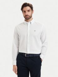 Tommy Hilfiger Koszula Poplin MW0MW43318 Biały Regular Fit. Białe koszule Tommy Hilfiger, m, bez wzorów, z bawełny, bez kołnierzyka, bez ramiączek. Za 409.99 zł.