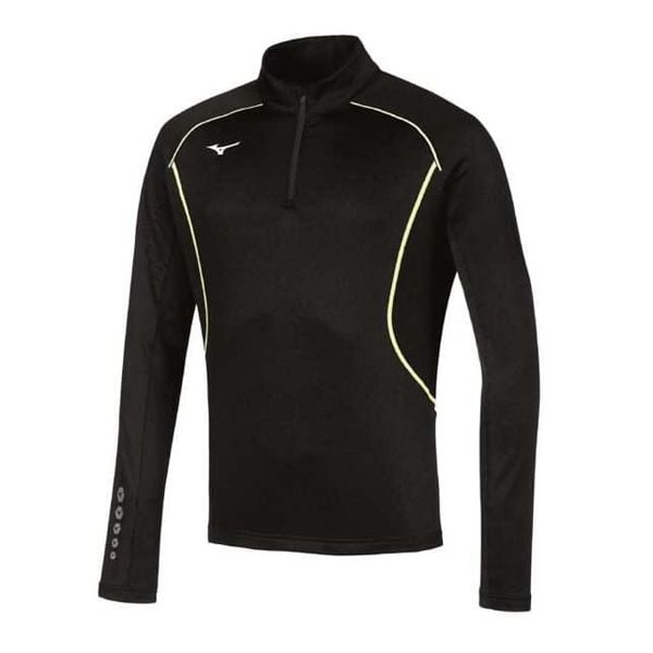 Bluza Premium Mizuno JPN warmer. Czarne bluzy Mizuno, bez wzorów, bez kaptura. W wyprzedaży za 207.15 zł.