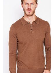 C& Jo Sweter w kolorze jasnobrązowym rozmiar: 42. Brązowe swetry nierozpinane C& Jo, bez wzorów, bez kołnierzyka, bez ramiączek. Za 339.99 zł.