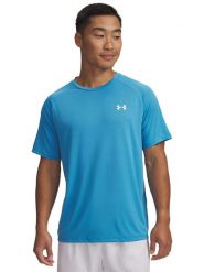 Under Armour Koszulka funkcyjna ze wzorem rozmiar: S. Niebieskie t-shirty sportowe Under Armour, bez wzorów, z materiału, bez ramiączek, outdoorowe. Za 81.95 zł.