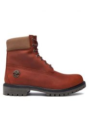 Timberland Trzewiki TB0A2P6WEJD1 Brązowy. Brązowe botki sznurowane Timberland, bez wzorów, ze skóry, bez obcasa, bez zapięcia. Za 999.99 zł.