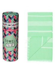 Towel to Go Chusta hammam w kolorze miętowym - 180 x 100 cm rozmiar: onesize. Zielone szaliki Towel to Go, bez wzorów, z bawełny. Za 60.99 zł.