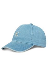 Calvin Klein Czapka z daszkiem Monogram Embroidery Denim Cap LV04G5003G Niebieski. Niebieskie czapki z daszkiem CALVIN KLEIN, bez wzorów, z bawełny. Za 169.99 zł.