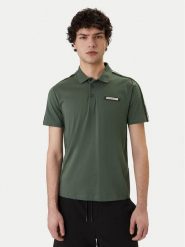 EA7 Emporio Armani Polo 7M001477 AF10375 U7260 Zielony Regular Fit. Zielone koszulki polo EA7 Emporio Armani, l, bez wzorów, z bawełny, bez kołnierzyka, bez ramiączek. Za 429.99 zł.