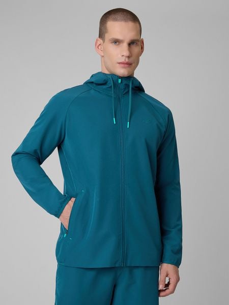 4F Bluza treningowa regular z kapturem męska - granatowa L. Niebieskie bluzy z kapturem 4F, l, bez wzorów, z materiału, z kapturem. Za 269.99 zł.