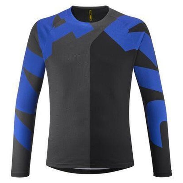 Dżersej z długim rękawem Mavic Deemax. Niebieskie bluzy MAVIC, bez wzorów, z dżerseju, bez kaptura. Za 293.50 zł.