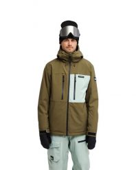 Kurtka śniegowa techniczna dla Mężczyzn SYCAMORE 20K. Zielone kurtki Quiksilver, m, bez wzorów, z materiału, bez kaptura. Za 1,196.15 zł.