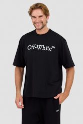 OFF-WHITE Czarny t-shirt Big Bookish Skate. Czarne t-shirty Off-White, m, bez wzorów, bez kołnierzyka, bez ramiączek. W wyprzedaży za 1,139.99 zł.