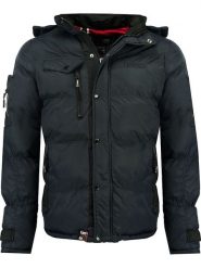 Geographical Norway Kurtka zimowa "Bonap" w kolorze granatowym rozmiar: M. Niebieskie kurtki Geographical Norway, na zimę, m, bez wzorów, bez kaptura. Za 239.45 zł.