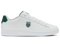 Buty K-Swiss COURT SHIELD II (04412-130-M). Białe buty turystyczne K-SWISS, bez wzorów, bez zapięcia, trekkingowe. Za 259.35 zł.