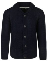 Granatowy Dziergany Sweter Zapinany na Guziki, Kardigan, Elegancki - BRAVE SOUL. Niebieskie swetry rozpinane Brave Soul, l, bez wzorów, dziergany, bez kołnierzyka, bez ramiączek. Za 149.00 zł.