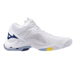 Męskie Buty Treningowe Wave Lightning Z8. Białe buty turystyczne Mizuno, bez wzorów, z materiału, bez zapięcia, trekkingowe. Za 783.99 zł.