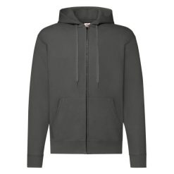 Klasyczna Kurtka Z Kapturem Dla Dorosłych Unisex. Szare kurtki Fruit of the Loom, s, bez wzorów, z kapturem. Za 135.99 zł.