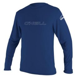 Koszulka do sportów wodnych ONEILL Basic Skins długi rękaw. Niebieskie bluzki z długim rękawem O'Neill, xl, bez wzorów, bez kołnierzyka, bez ramiączek. Za 195.00 zł.