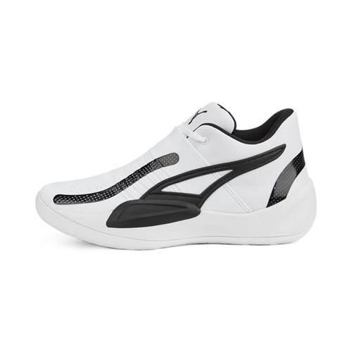 Buty koszykarskie męskie Puma Rise Nitro. Białe buty do koszykówki Puma, bez zapięcia, do koszykówki. Za 429.00 zł.