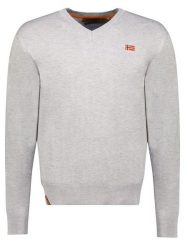 Geographical Norway Sweter w kolorze szarym rozmiar: S. Szare swetry nierozpinane Geographical Norway, s, bez wzorów, bez kołnierzyka, bez ramiączek. Za 92.64 zł.