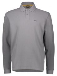 Hugo Boss Koszulka polo w kolorze szarym rozmiar: L. Szare koszulki polo HUGO BOSS, l, bez wzorów, bez kołnierzyka, bez ramiączek. Za 282.99 zł.