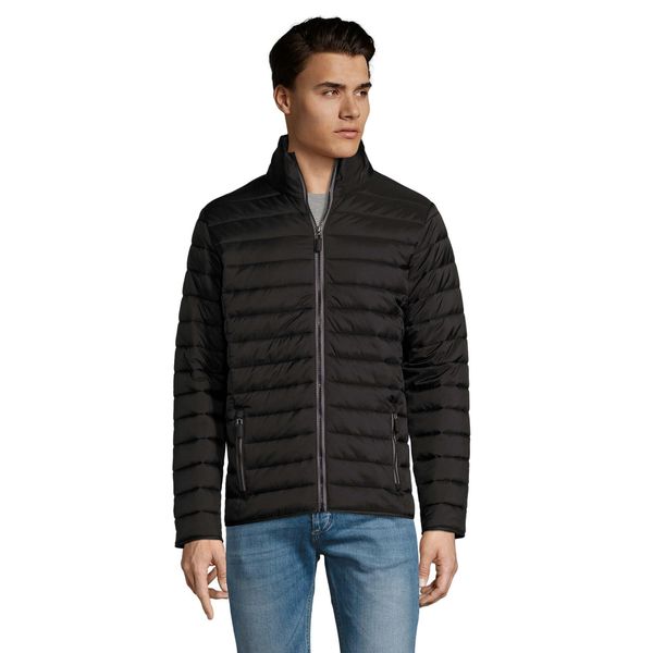 Męska Kurtka Ride Light Padded Jacket. Czarne kurtki SOL'S, m, bez wzorów, z puchu, bez kaptura. Za 259.99 zł.
