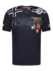 Geographical Norway Koszulka "Jaradock" w kolorze granatowym rozmiar: XL. Niebieskie bezrękawniki Geographical Norway, xl, bez wzorów, z bawełny, bez kołnierzyka, bez ramiączek. Za 60.95 zł.