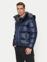 La Martina Kurtka puchowa ZMO021 PA067 Granatowy Regular Fit. Niebieskie kurtki La Martina, l, bez wzorów, z puchu, bez kaptura. Za 1,209.00 zł.
