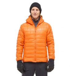HAGLOFS Kurtka puchowa męska L.I.M Down Hood Men blaze orange-L. Niebieskie odzież kompresyjna Haglöfs, l, bez wzorów, z materiału, trekkingowe. Za 766.39 zł.