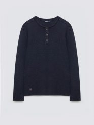 Bluzka męska z długim rękawem granatowa Merrts 403. Niebieskie bluzy BIG STAR, l, bez wzorów, z dzianiny, bez kaptura. Za 159.99 zł.