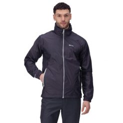 Kurtka Przeciwdeszczowa Męska Lyle IV. Szare kurtki Regatta, na lato, m, bez wzorów, z materiału, z kapturem. Za 348.99 zł.