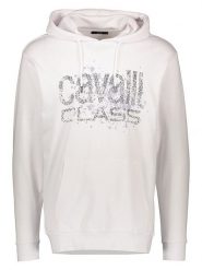 Cavalli CLASS Bluza w kolorze białym rozmiar: XL. Białe bluzy Cavalli Class, xl, bez wzorów, z bawełny, z kapturem. Za 168.06 zł.