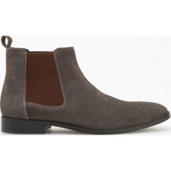 Skórzane sztyblety - Szary. Sztyblety marki FOUGANZA. Za 249.99 zł.