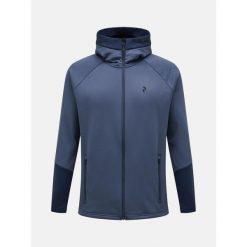 Bluza Peak Performance męska Rider Zip Hood. Niebieskie bluzy Peak Performance, na zimę, m, bez wzorów, bez kaptura. W wyprzedaży za 709.00 zł.