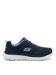 Skechers Sneakersy Agoura 52635/NVY Granatowy. Niebieskie buty sportowe casual Skechers, bez wzorów, z materiału, bez zapięcia. Za 183.04 zł.