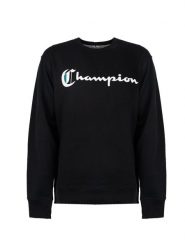 Champion Bluza "C-Neck" | HBGF88H586NJA | Mężczyzna | Czarny. Czarne bluzy Champion, l, bez wzorów, z bawełny, bez kaptura. W wyprzedaży za 129.00 zł.