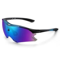 Okulary przeciwsłoneczne UV400 AntiUV w kolorze niebieskim / Niebieskie soczewki. Niebieskie okulary przeciwsłoneczne WEST BIKING. Za 71.60 zł.