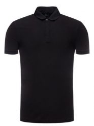 Armani Exchange Polo 8NZF91 ZJ81Z 1200 Czarny Slim Fit. Czarne koszulki polo Armani Exchange, m, bez wzorów, z bawełny, bez kołnierzyka, bez ramiączek. Za 209.99 zł.