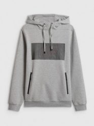 4F Bluza dresowa regular z kapturem męska - szara XXL. Szare bluzy 4F, m, bez wzorów, z bawełny, z kapturem. Za 199.99 zł.